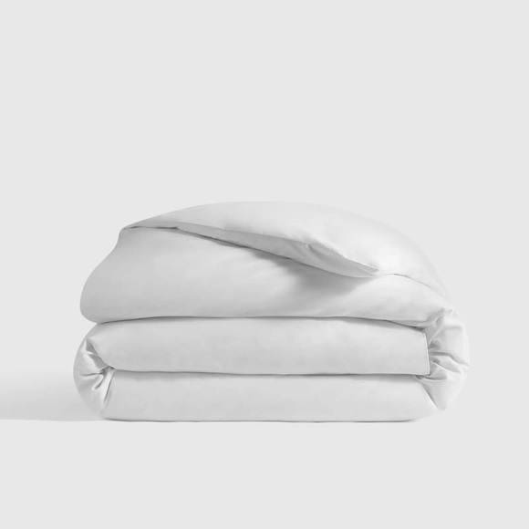 QUINCE Classic Organic Percale Duvet Cover Full/Queen White 6796